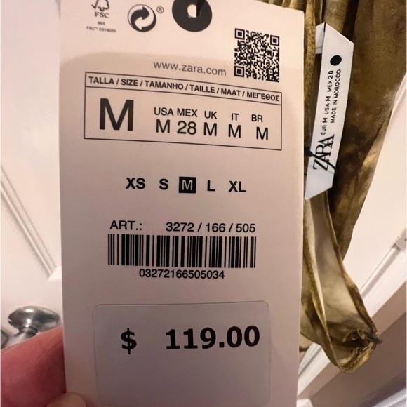 NWT Zara asymmetrical limited edition dress with braided shoulder, size medium - Picture 9 of 10